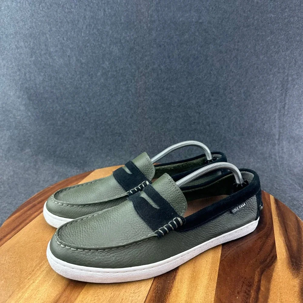 Cole Haan Nantucket Green Leather Casual Penny Loafers Mens Sz 10.5 C20618